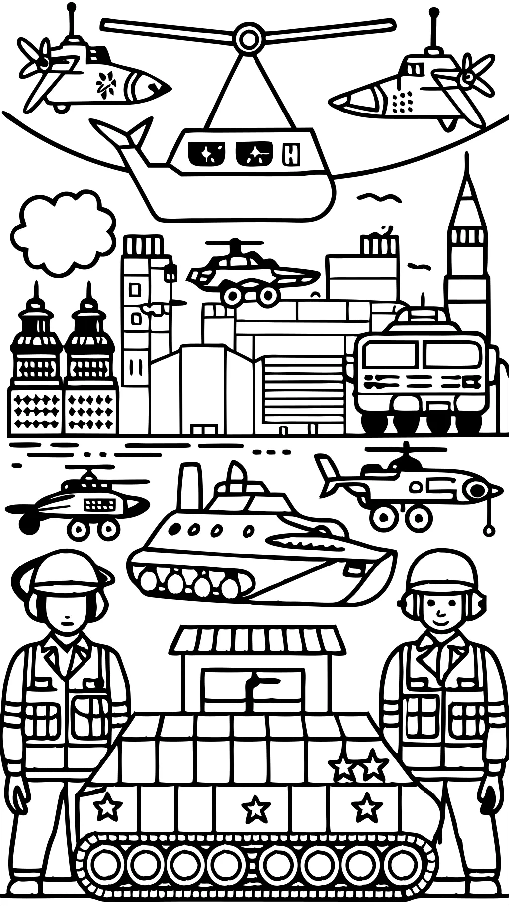 coloring pages army